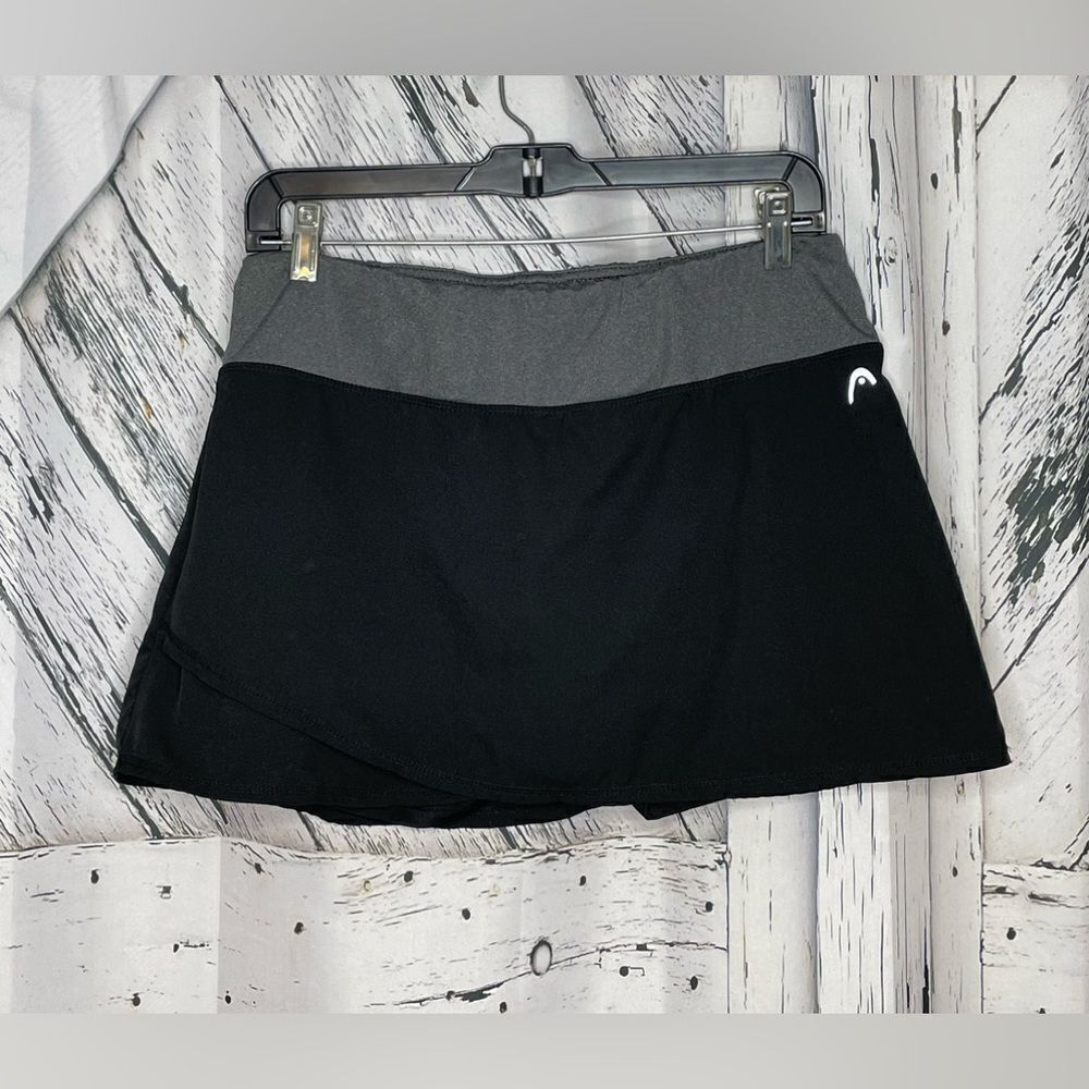 HEAD Tennis/Golf Skort Black Gray Sz L
